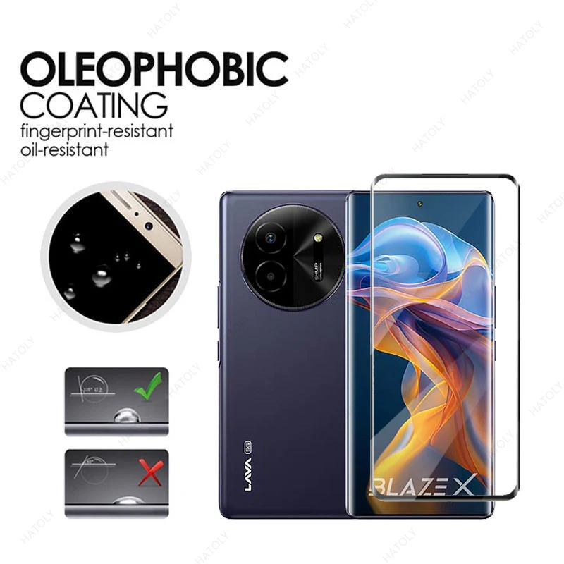 Full Glass For Lava Blaze X Glass Tempered Glass Screen Protector For Lava Blaze X 5G Camera Lens Film For Lava Blaze X 5G