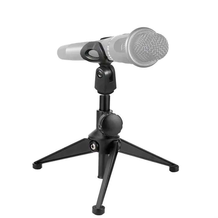 Adjustable Desktop Metal Wireless Microphone Tripod Stand Portable For Podcast Studio Recording Bulk