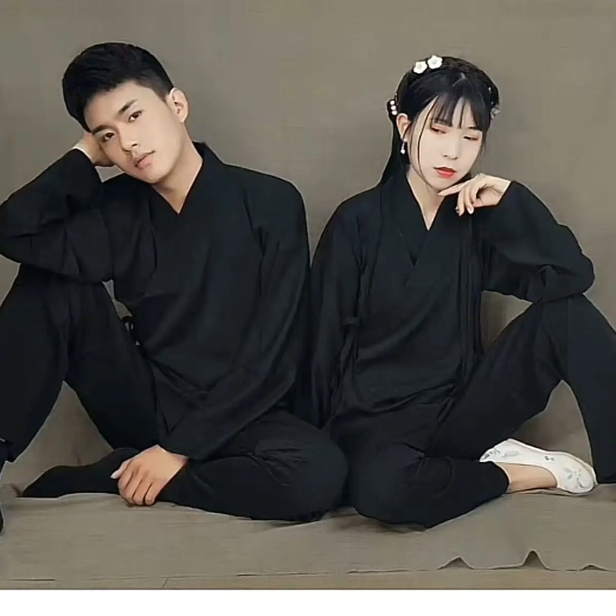 Chinese Traditional Hanfu Costumes For Women, Suits Han Tang Dynasty Underwear, Sleeping Suit Tops And Skirt, White And Black