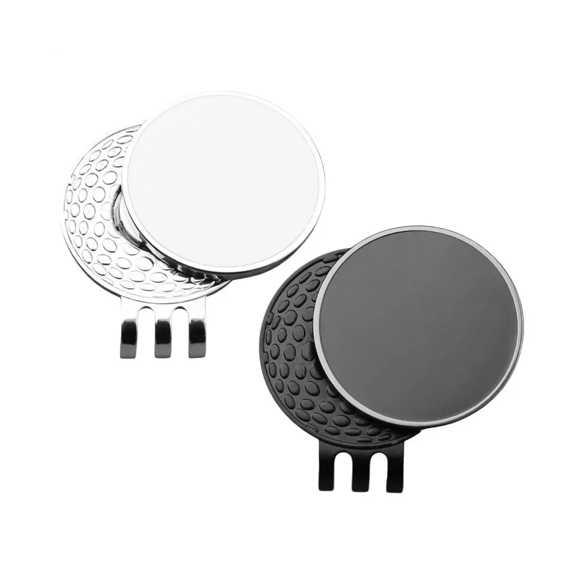 Golf Ball Marker Hat Clip - Metal Magnetic with Belt and Pocket Clip-On for Golf Accessories