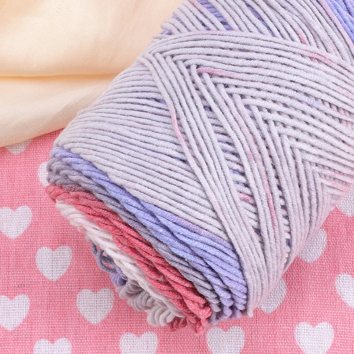 

Rainbow Cotton Acrylic Yarn Hat Sweater Knitting Mat Pillow Colorful Crochet Warm Anti Pilling Thick Woolen Fiber