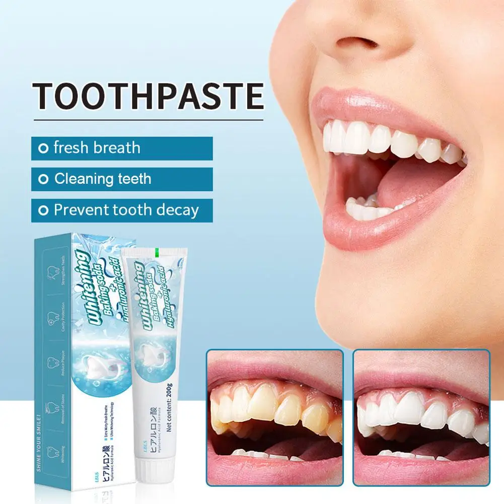 Bad Breath Whitening Toothpaste Tooth Cleaner Toothpaste Cleaning Use Deep Toothpaste Home Soda Baking Residue No F0r6