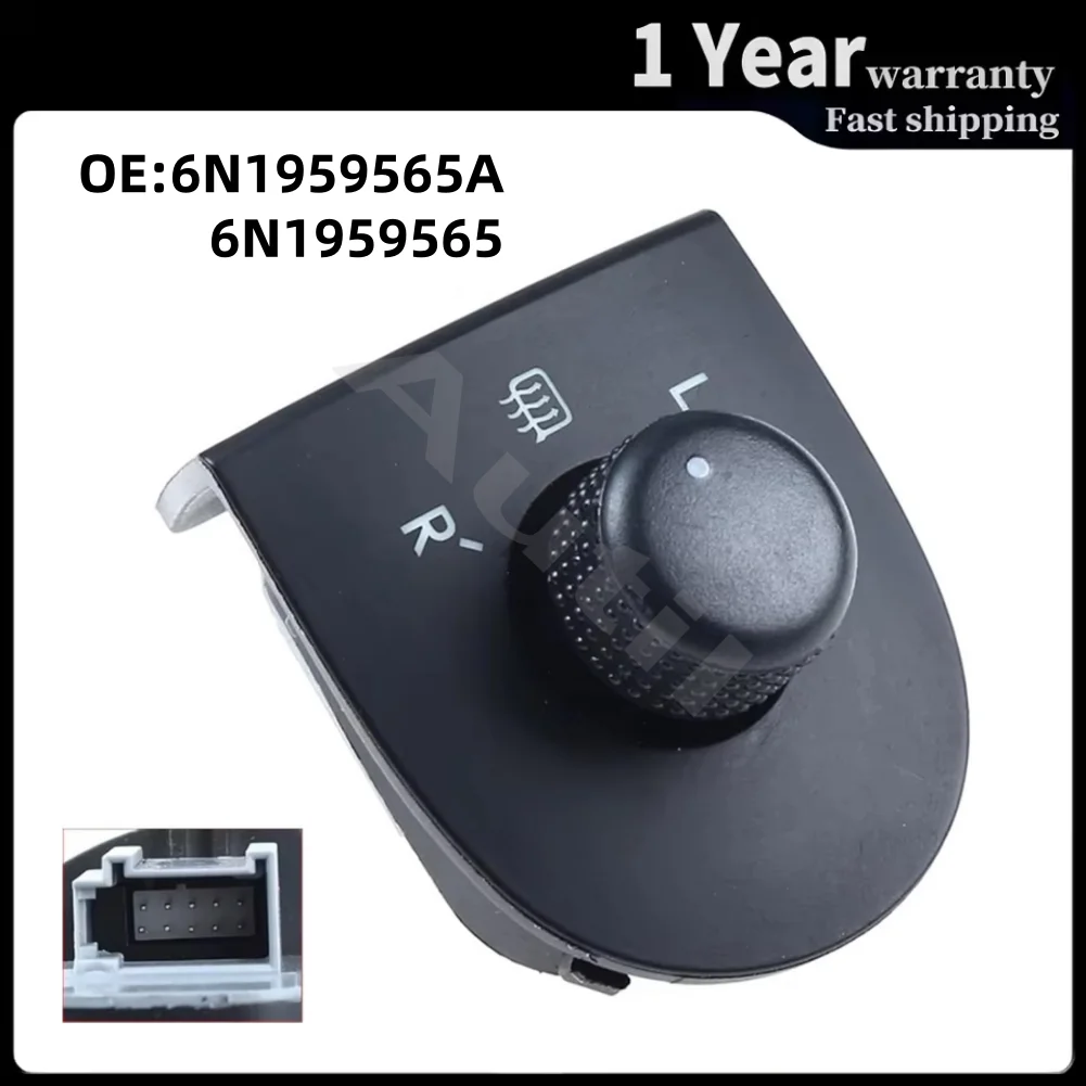 Para VW Polo 6N Lupo Derby Vento 2000-2002, Botón de Control para Coche 6N1959565A 6N1959565, Perilla de Ajuste del Espejo Retrovisor Eléctrico