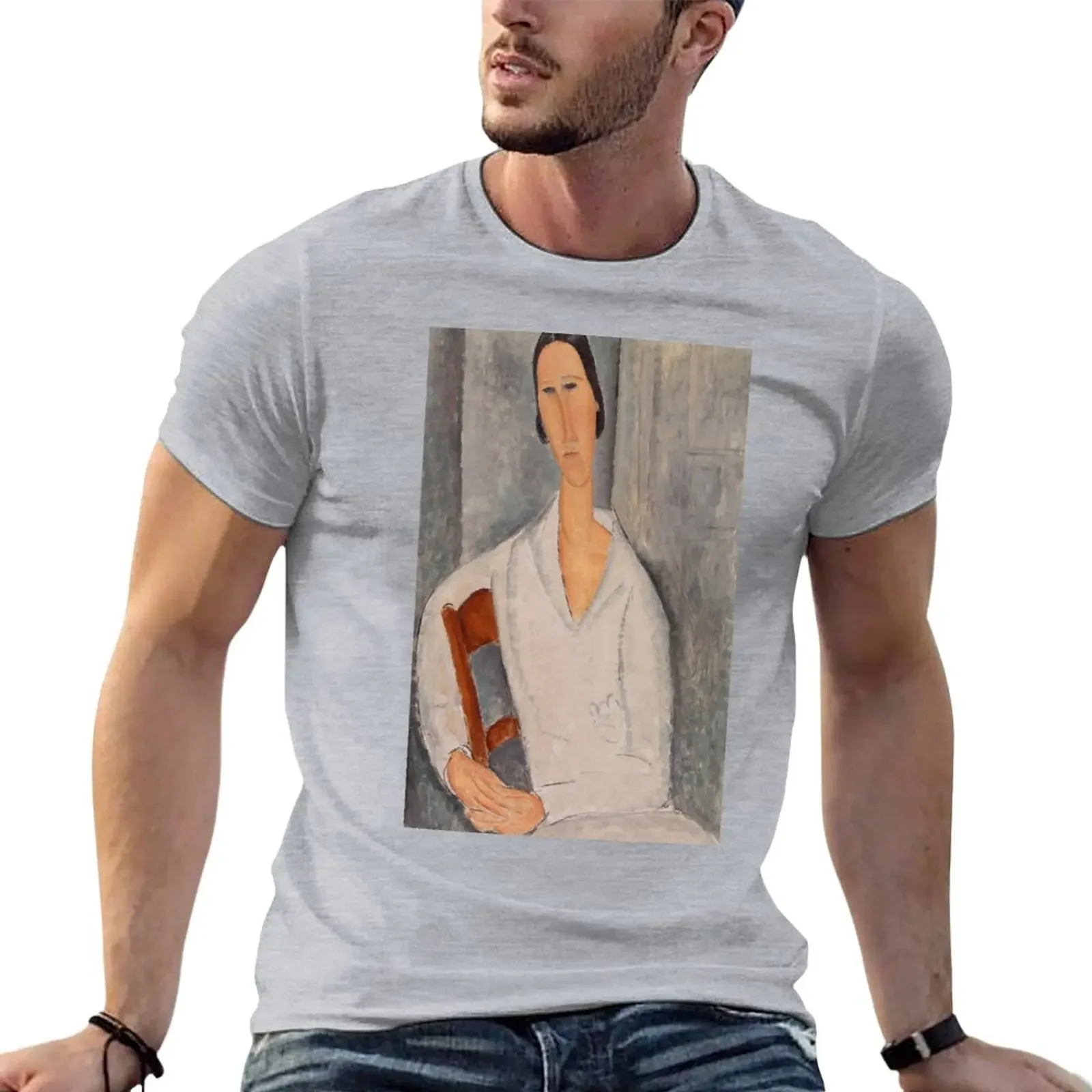 

Vintage Amedeo Modigliani Woman on Chair 1919 T-Shirt sublime blacks mens champion t shirts