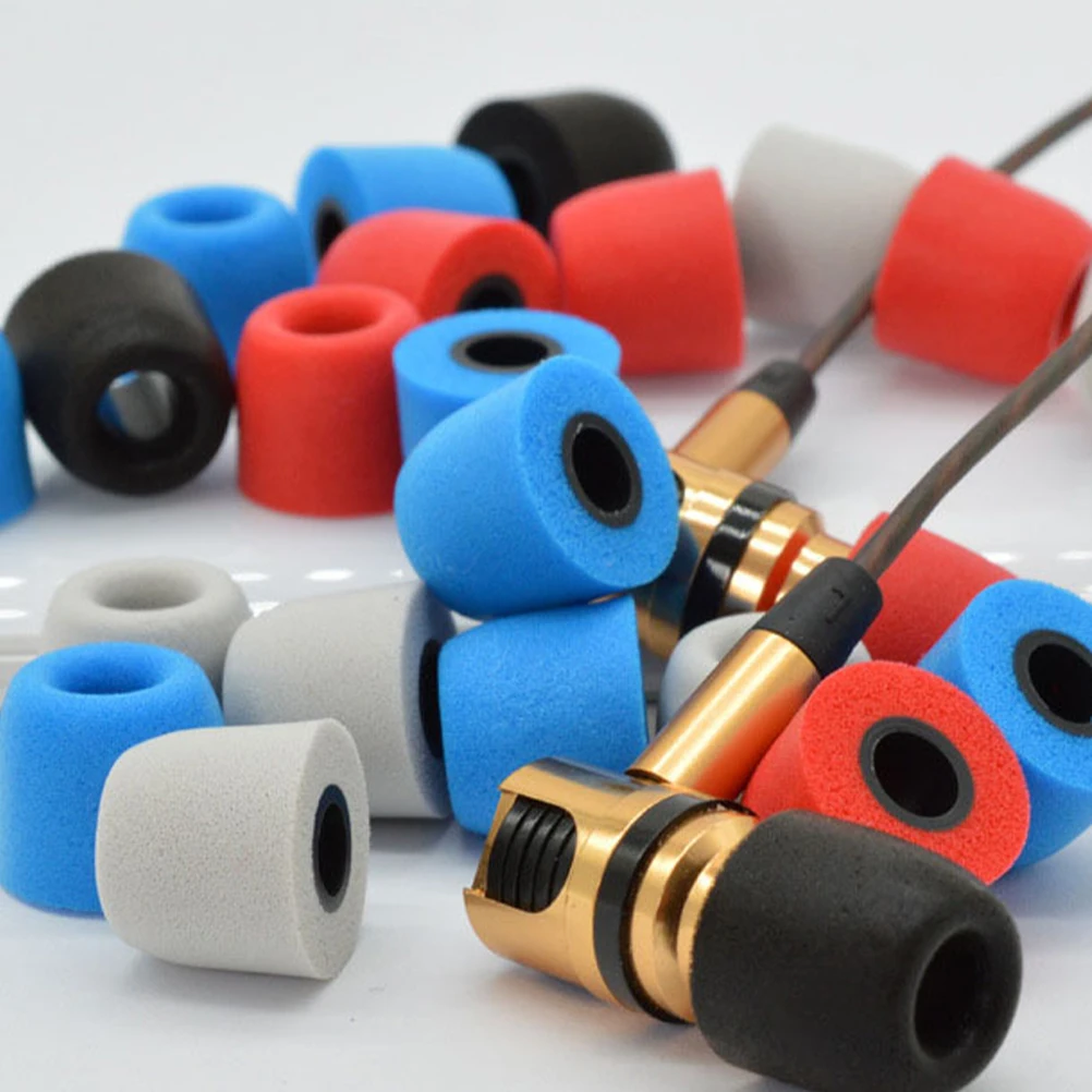 

4pcs 8 Pairs Earplug Head Plugs Earphone Pads Black Blue Red Small Silver Gray Small Sponge Earphone Caps Comfortable Ear