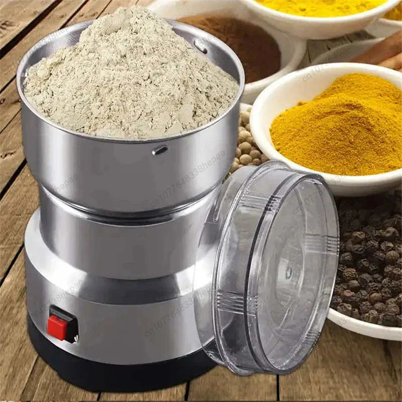 Stainless Steel Electric Coffee Grinder Multifunctional Kitchen Cereal Nuts Beans Spices Grains Grinder Machine Home Blender