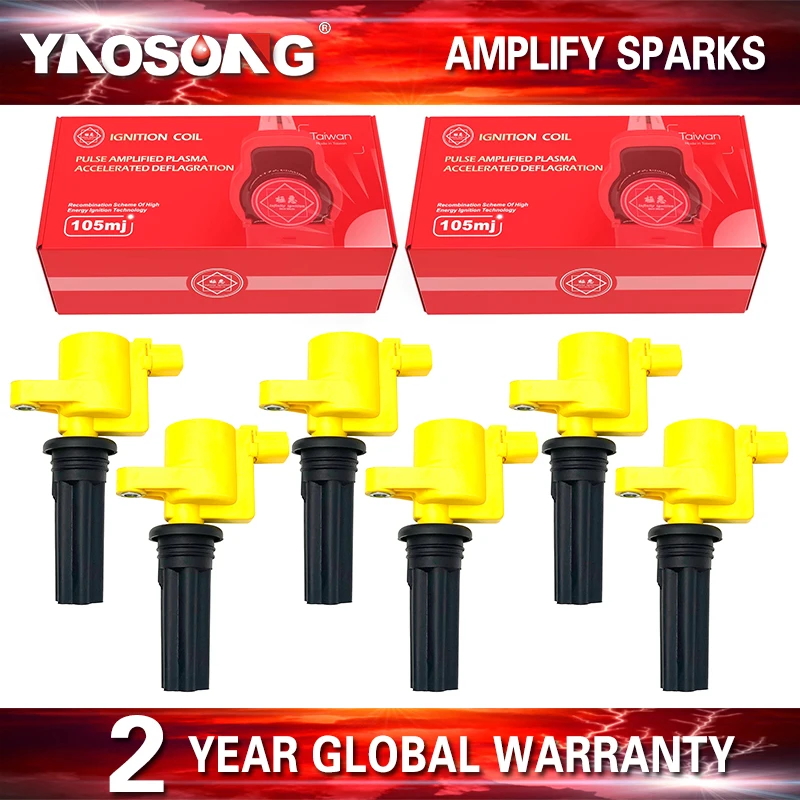 

6x катушка зажигания для Jaguar S-Type Lincoln LS 3.0L V6 2W4Z-12029-AB 2W4Z-12029-AC DG517 DG528 FD496 5C1197 CLS1016