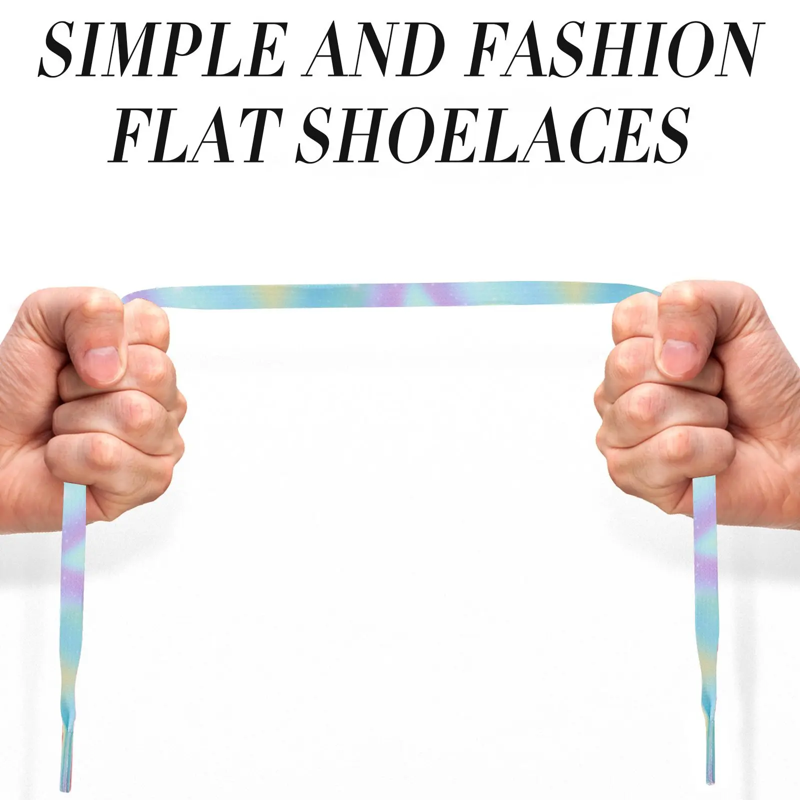 

2 Pair Gradient Laces Colorful Shoelace Flat Athletic Miss for Sneakers