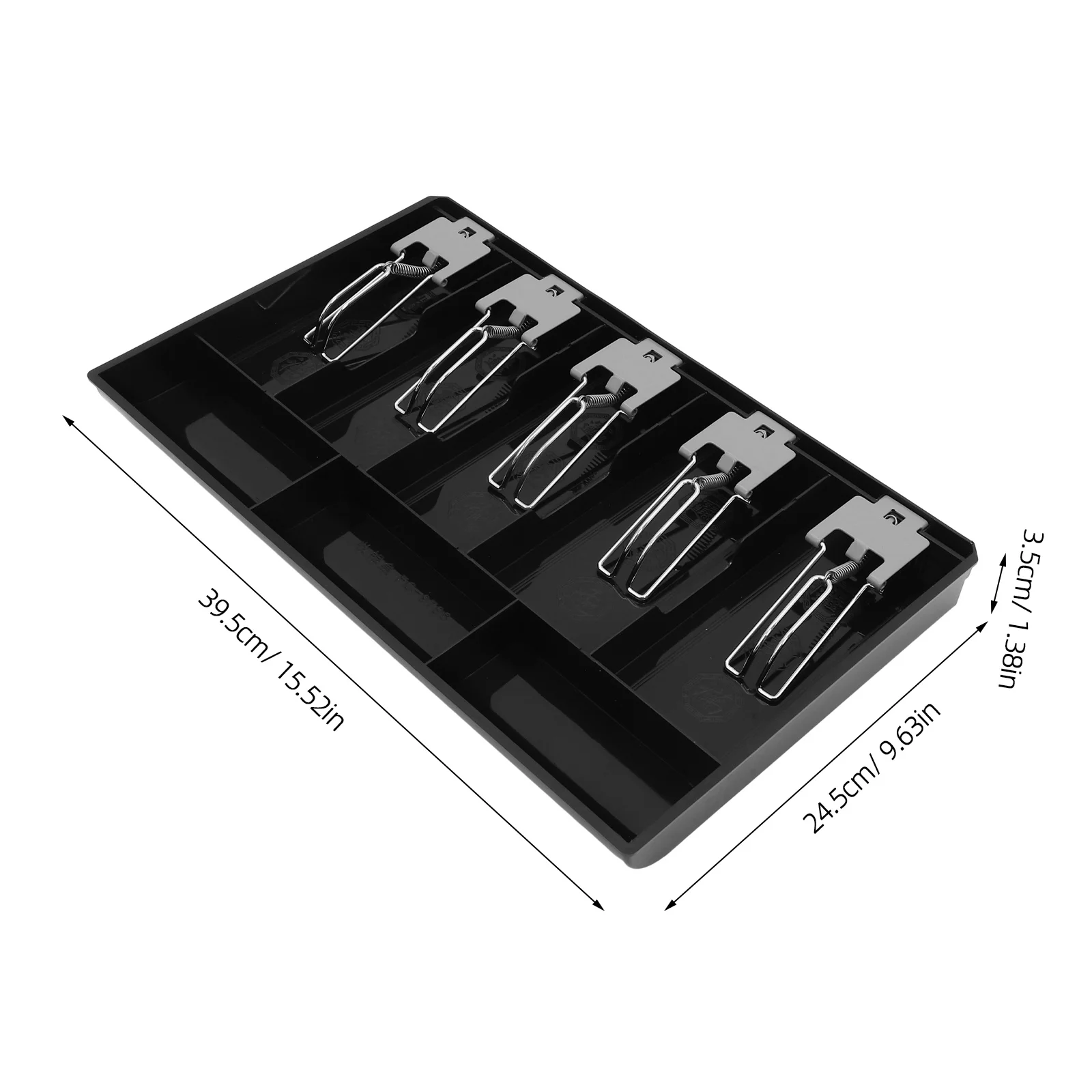 صينية درج النقود متعددة الشبكة مكونة من 5 مقصورات لتنظيم الأموال صندوق تخزين العملات المعدنية للمحلات التجارية ودرج النقود #4