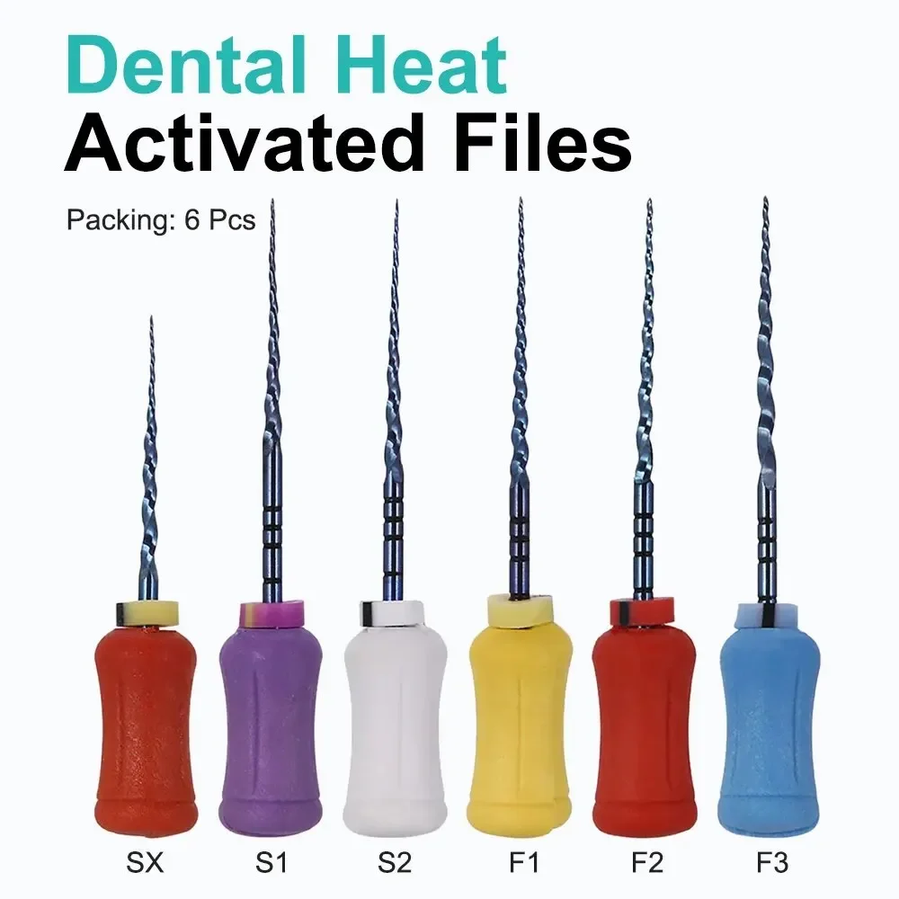 

XYSZ 6Pcs/Box Dental Hand Use Endodontic NiTi Heat Activated Rotary File SX-F3 Dental Blue Endo Root Canal Treatment Files