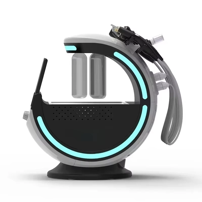 Nuevo 7 en 1 limpieza Facial inteligente análisis de la piel vacío de poros profundo Lift máquina de belleza antienvejecimiento azul hielo