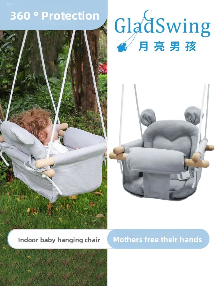 GladSwing Orso per interni Letto sospeso Sedia altalena in tela Giocattolo per bambini Altalena per orsi piccoli per bambini Lettino per bambini Attrezzatura da gioco
