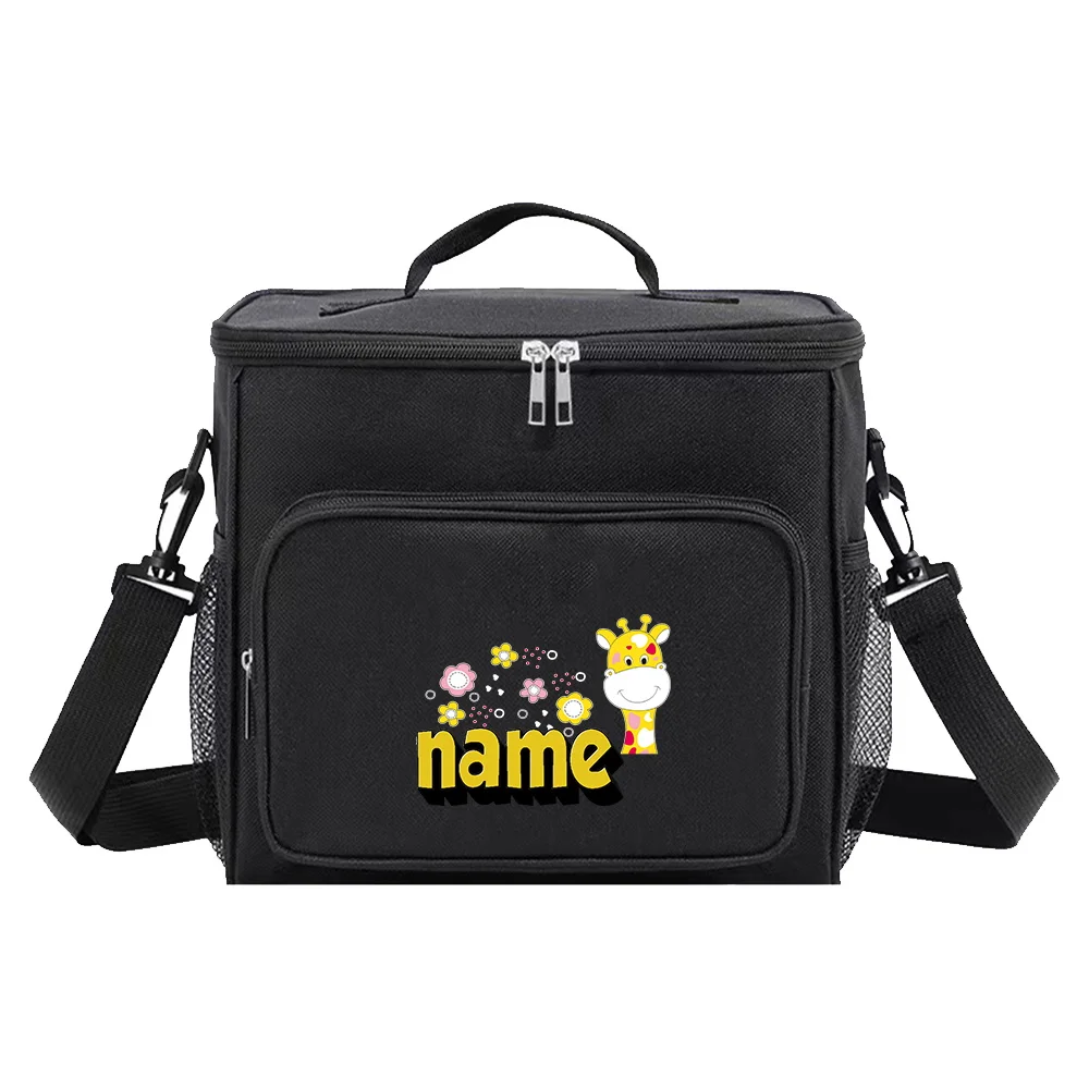 Customized Name Lunch Bag Insulated Storage Box Insulated Handbag Waterproof Camping Lunch Box Refrigerated Food Storage Box