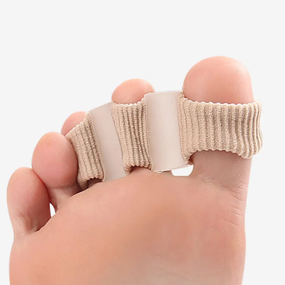 

3pcs Toe Separators Orthotics Gel Big Toe Spacers Bunions Correction Without Surgery Silicone Beige Women Men Foot Corrector