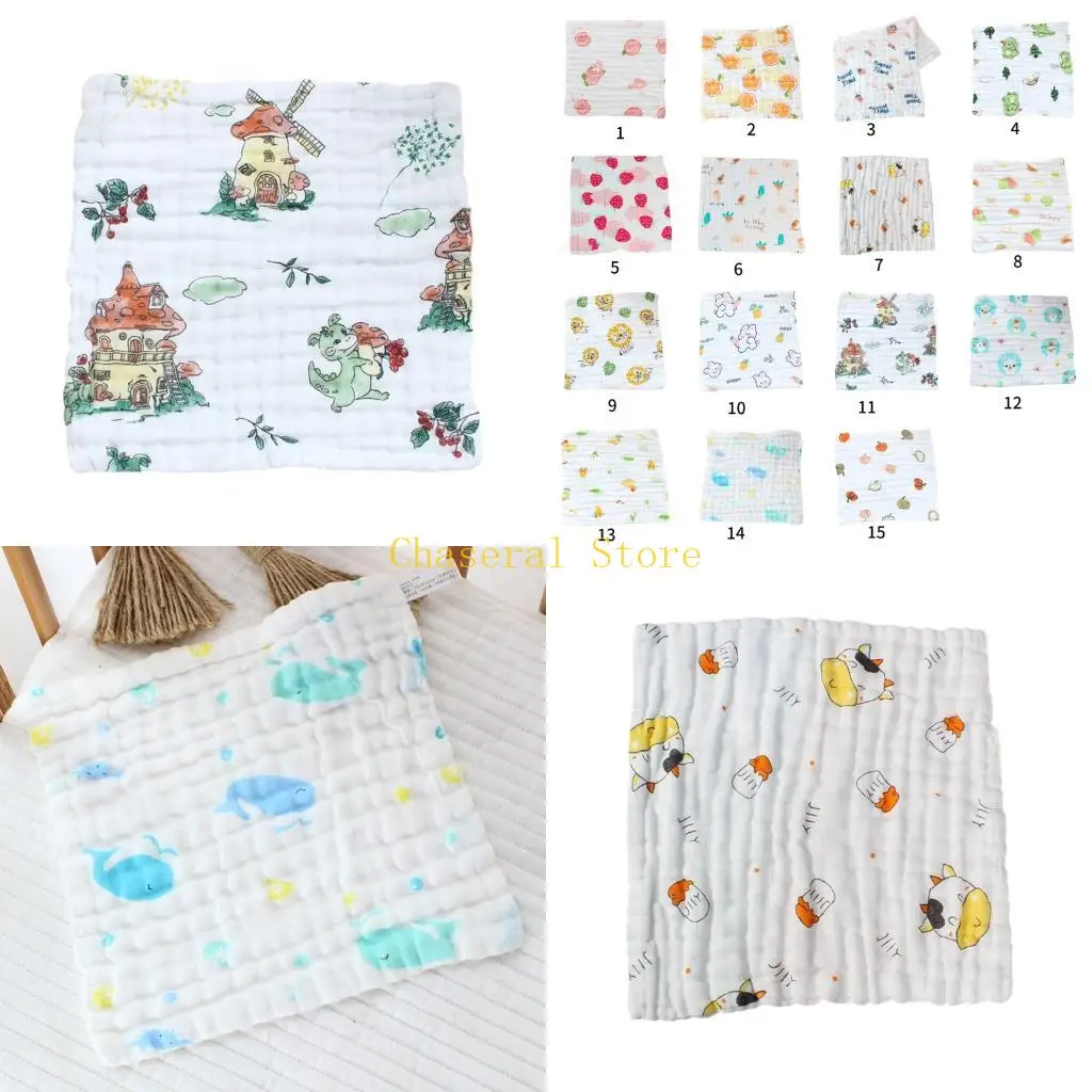 E7CE 6-Layer Burp Cloth for Newborns Washcloth Square Towel