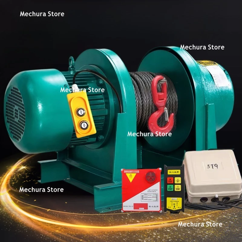Electric Wire Rope Hoist Winch Machine Heavy Duty Industrial Lifting Equipment 380V Power 1/2T 1T 2T 3T Capacity Seated JT40