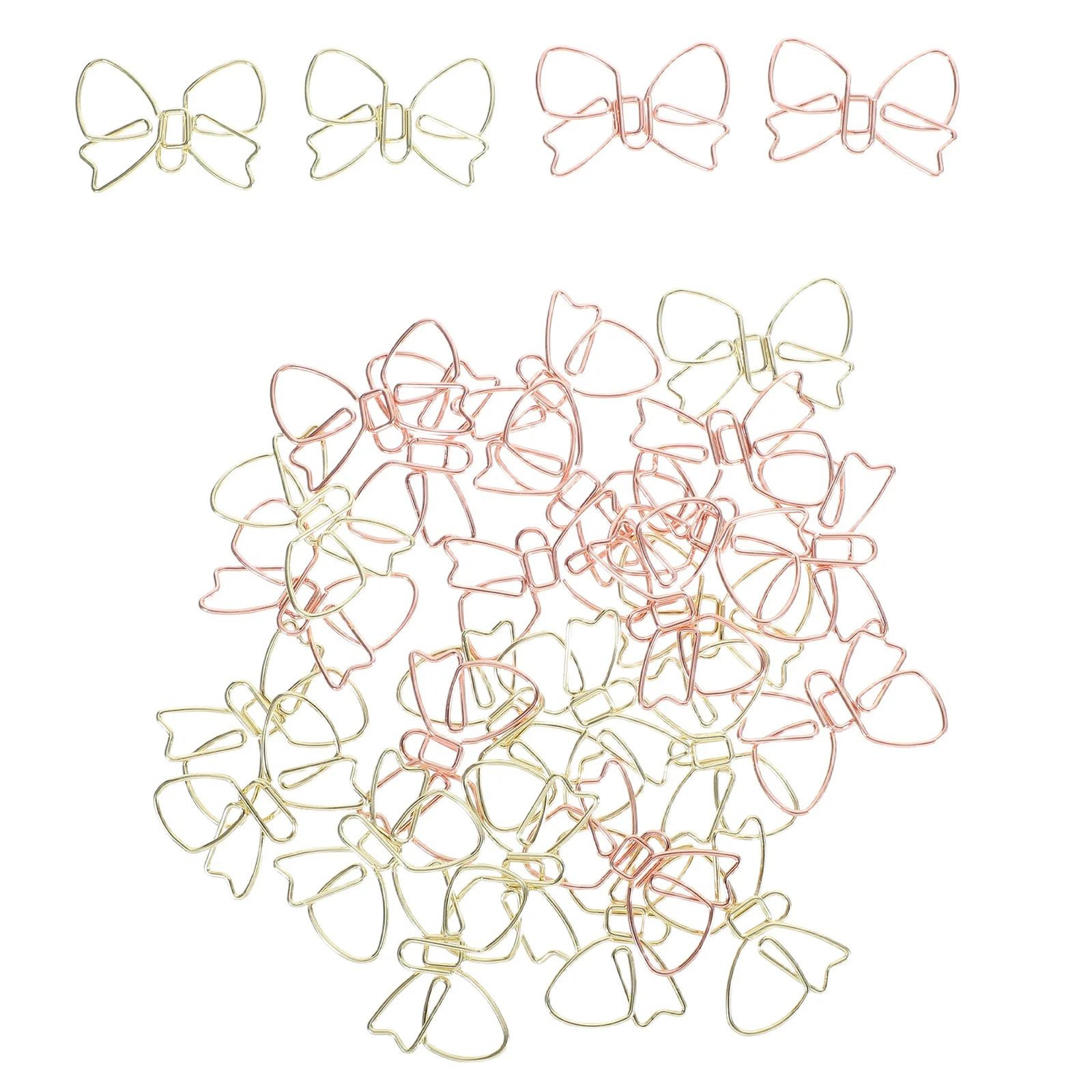 

30Pcs Bow Paperclips Creative Metal Clips for Document Organizing Office School Cute Desk Accessories Metal Paper Clips