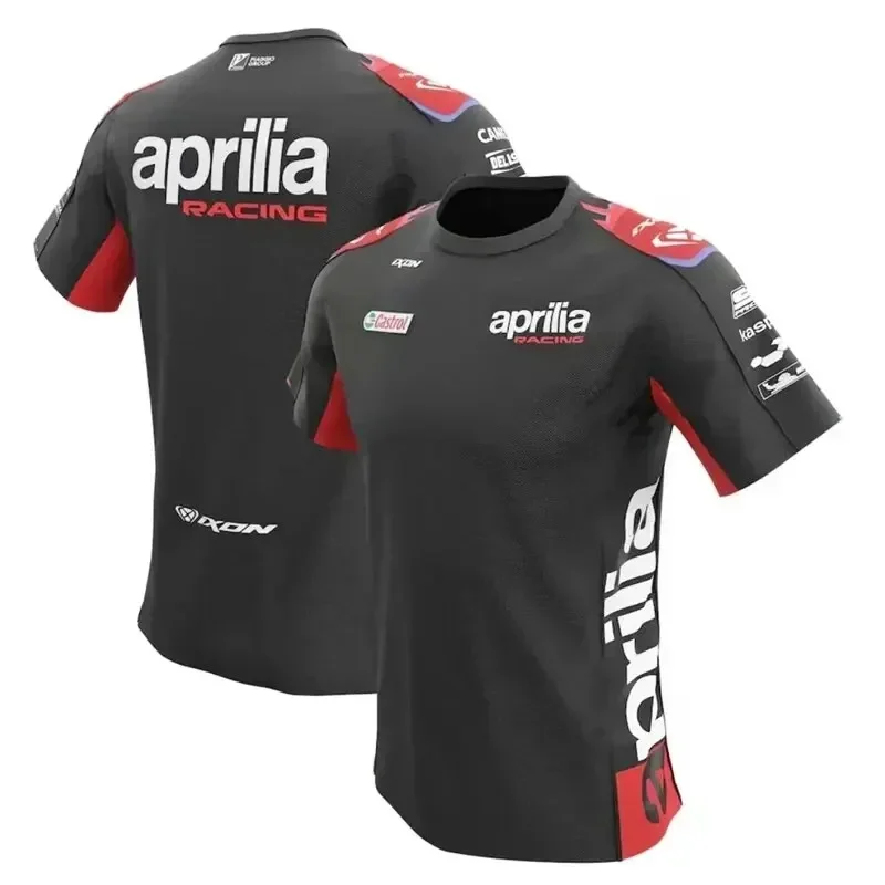 Summer 2024 Aprilia Short Sportswear F1 Rallying 3D Printing Breathable Quick Drying Short Popular men\'s O-neck Casual T-shirt