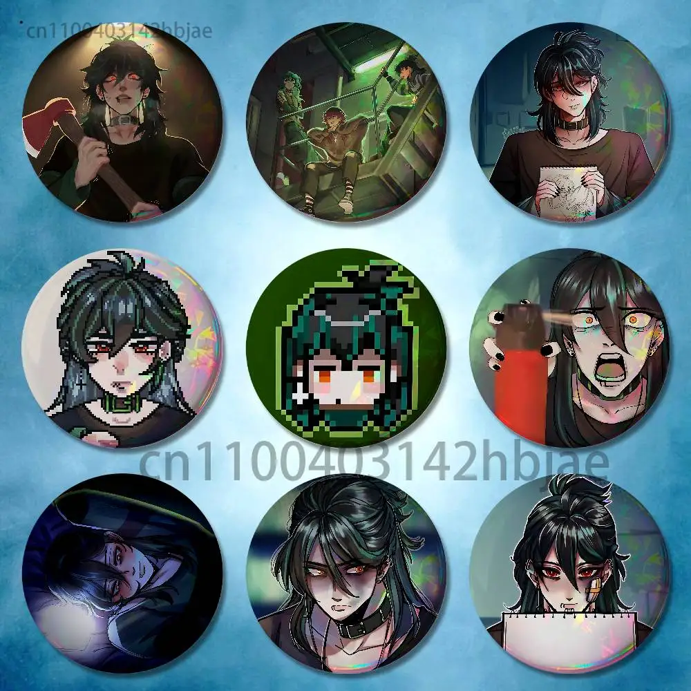The Kid at the Back Solivan Enamel Pin Tinplate Round Brooch Cosplay Nijigen Otaku Culture Badges 58mm 44mm 32mm 75mm 25mm