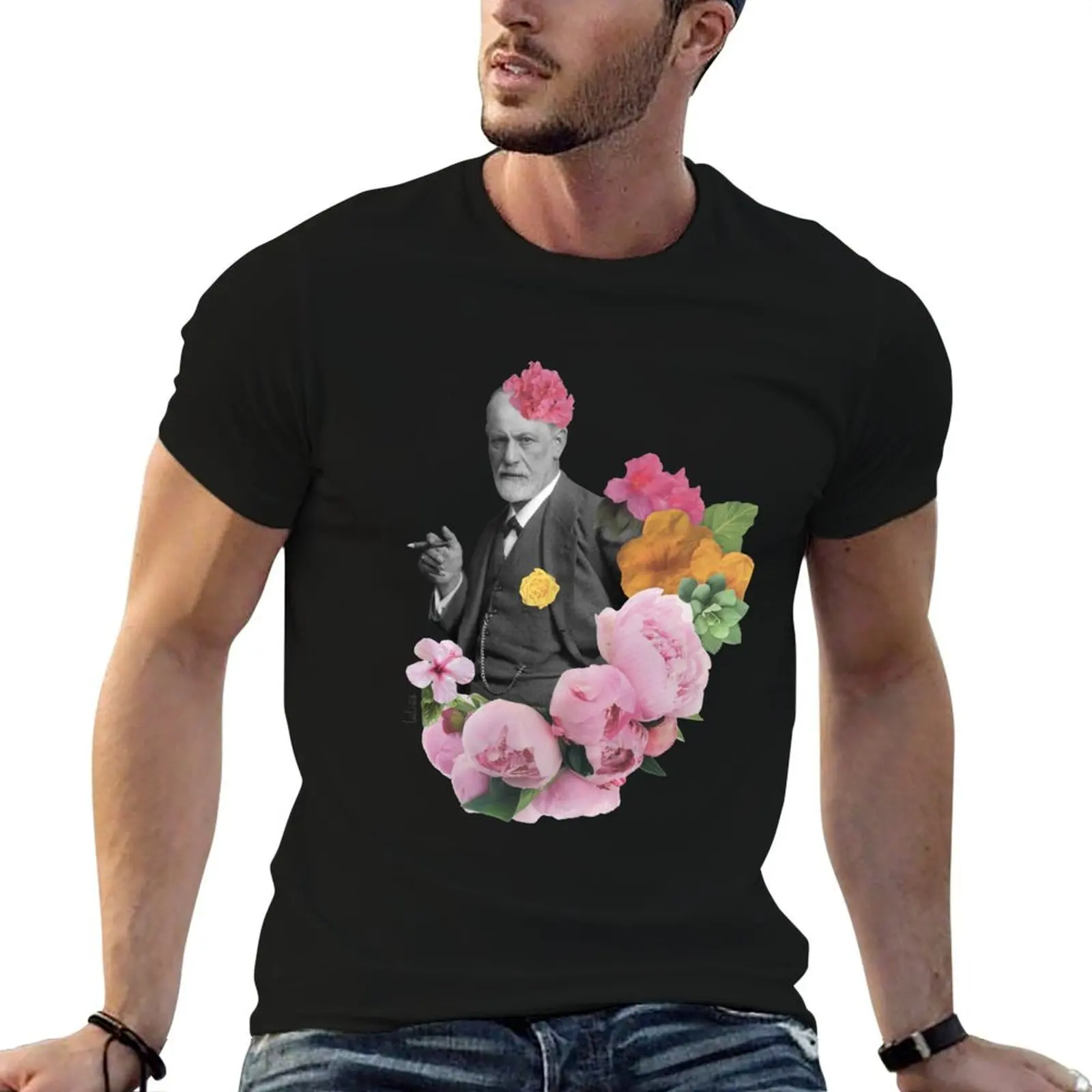 

Sigmund Freud collage T-Shirt t shirt man luxury t shirts cotton 100% t shirts with prints T-Shirt