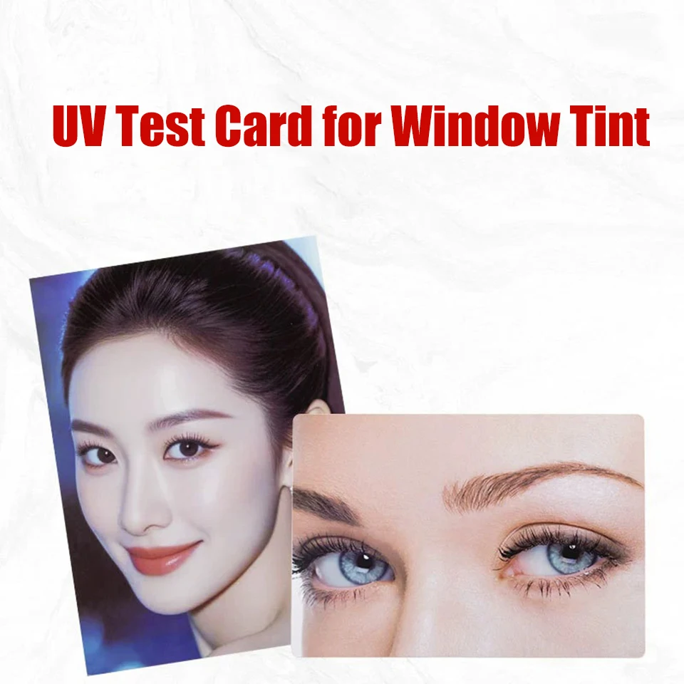UV Rejection Test Card for Car Window Tint Film, Blue Light Blocking Tester for Heat Insulation & Sun Protection Film AFD-6