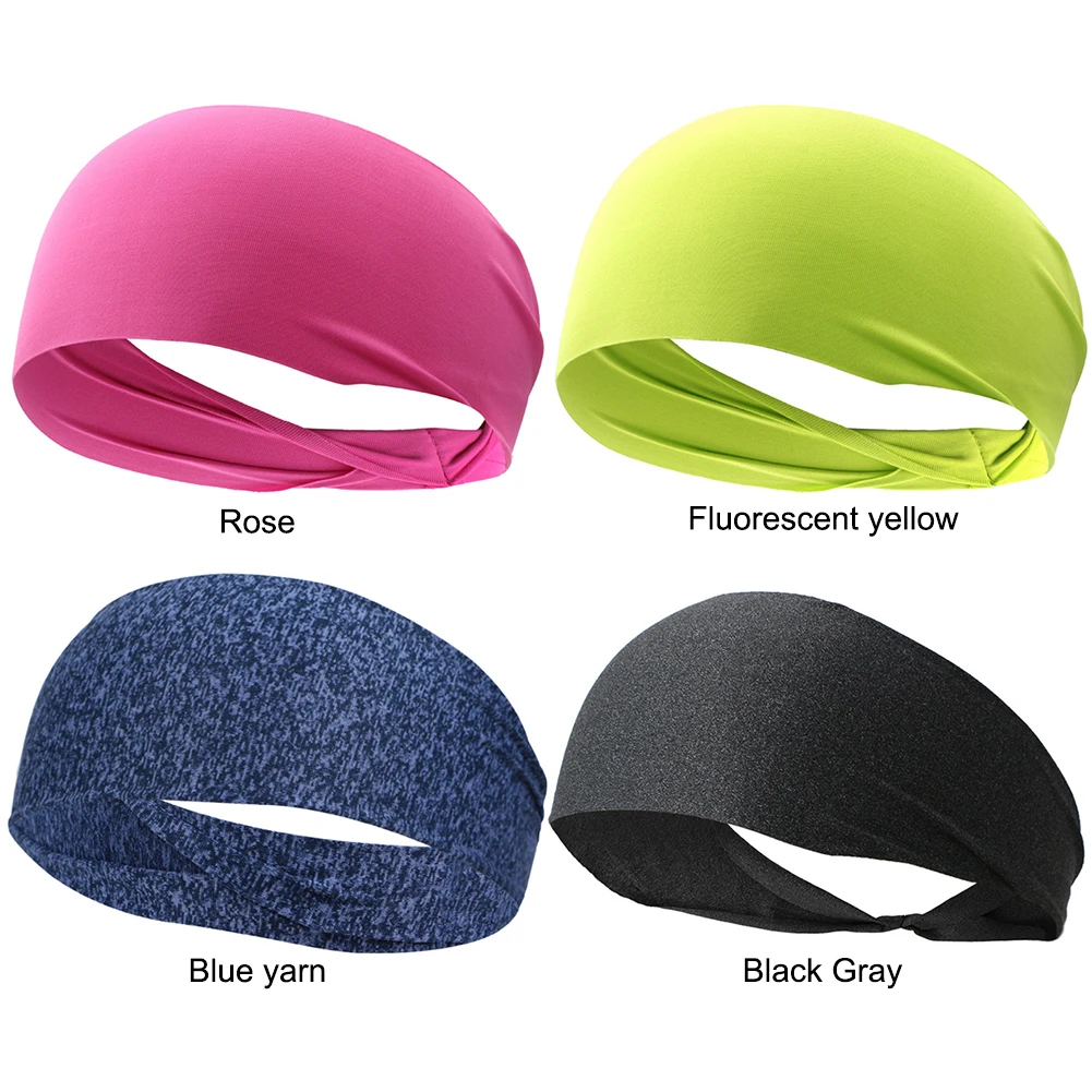 عصابات رأس رياضية غير قابلة للانزلاق للجري واللياقة البدنية عصابة رأس لليوجا سريعة الجفاف عالية المرونة للركض واللياقة البدنية وركوب الدراجات وكرة السلة