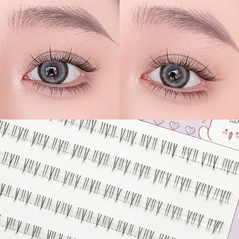 10 Rows 5-7mm Air Lower Eyelashes Fairy Fake LashesSegmented Natural Under Lashes Manga Bottom Lashes Makeup Eyelash Makeup Tool