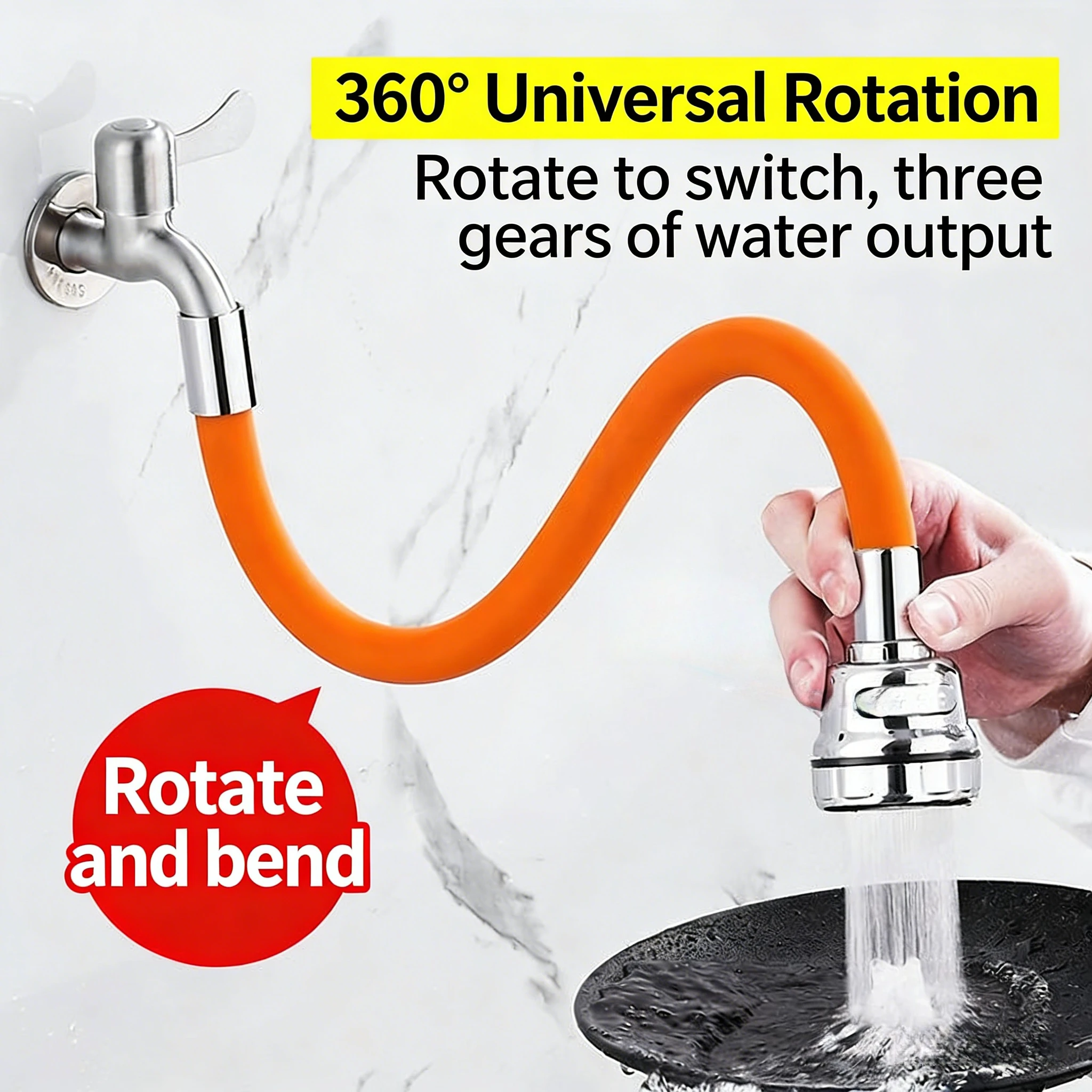 

Универсальная регулируемая насадка-распылитель для смесителя с защитой от брызг, генератор пузырьков, четырехсторонний интерфейс, для балкона, швабры, бассейна