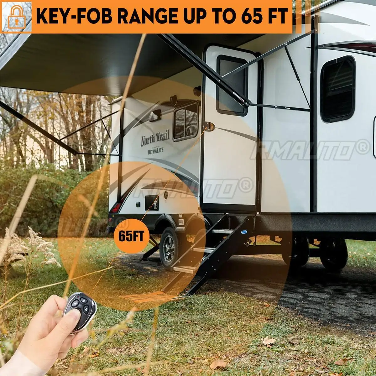 RV Keyless Entry Door Lock Camper Trailer Electric Keyless Entry Door Locks With 2 Key Fobs Deadbolt And Silent Mode