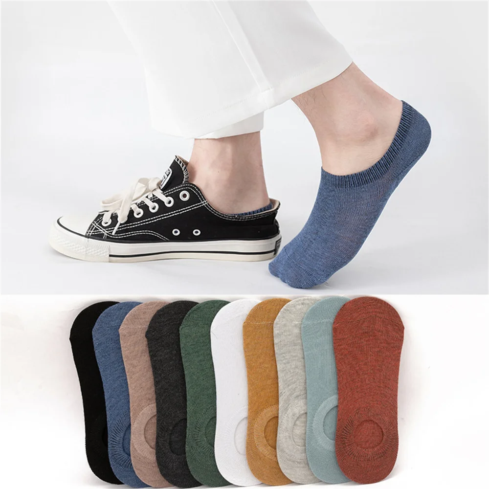 10pairs Women/Men No Show Socks Ultra Low Cut Liner Socks Breathable Nonslip Liner Invisible Hidden Thin Socks Spring And Summer