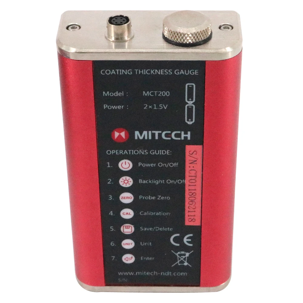 利用可能なプローブによって統合されたMITECH-MCT200厚さゲージ、アプリケーションの範囲