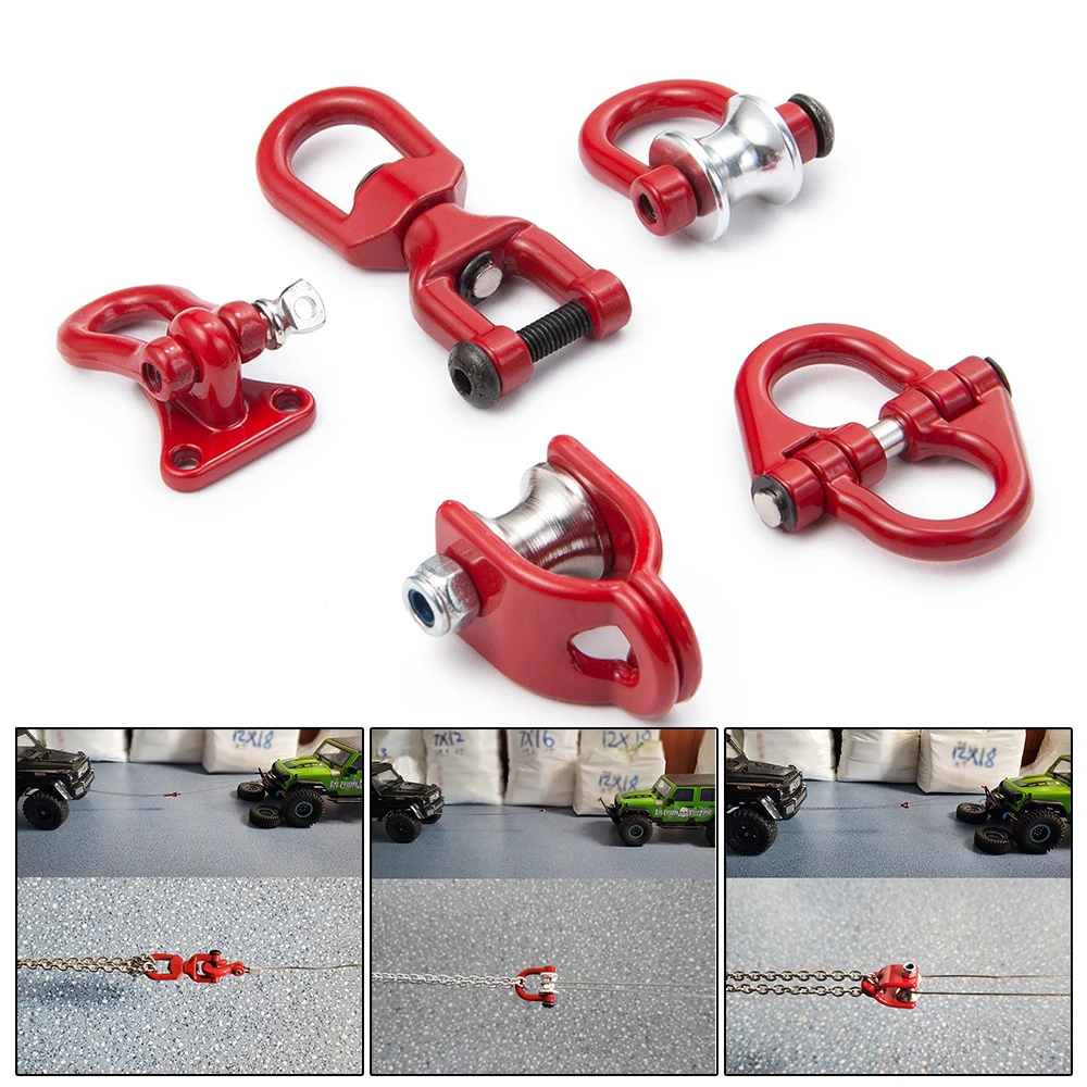 Abschleppschäkel aus Aluminiumlegierung – Bergungshaken für Axial SCX10 – 1/10 RC Crawler Car Upgrade-Zubehör
