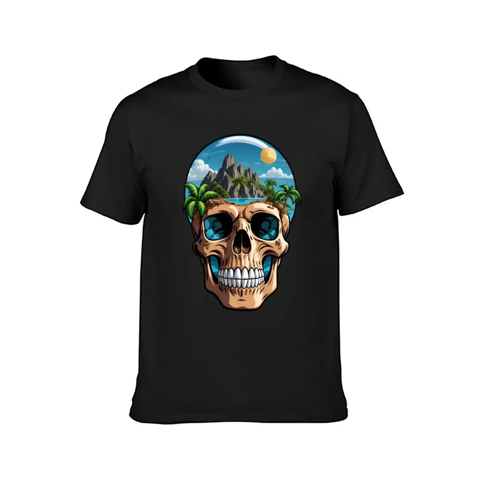 Skull Island Tropical Adventure T-shirt plain cute tops oversized men workout shirt