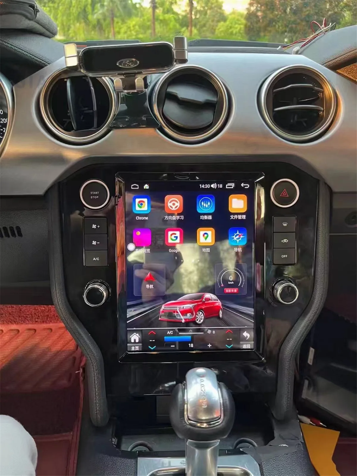 لفورد موستانج 2015-2021 12.1 بوصة راديو السيارة CarPlay أندرويد 13 8G 128GB DSP سيارة ستيريو لتحديد المواقع مشغل وسائط متعددة الملاحة