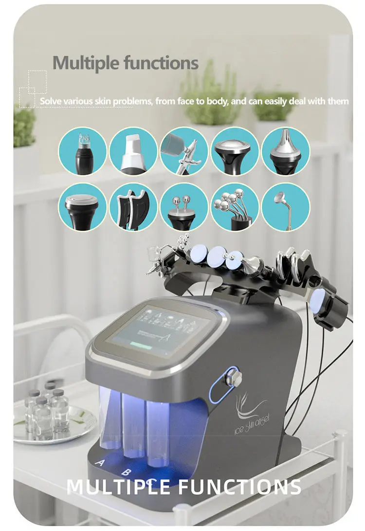 New Arrival Multifunctional Beauty Equipment Portable Oxygen Jet Facial Care Machines 10 in 1Aqua Peeling Facial Beauty Machine