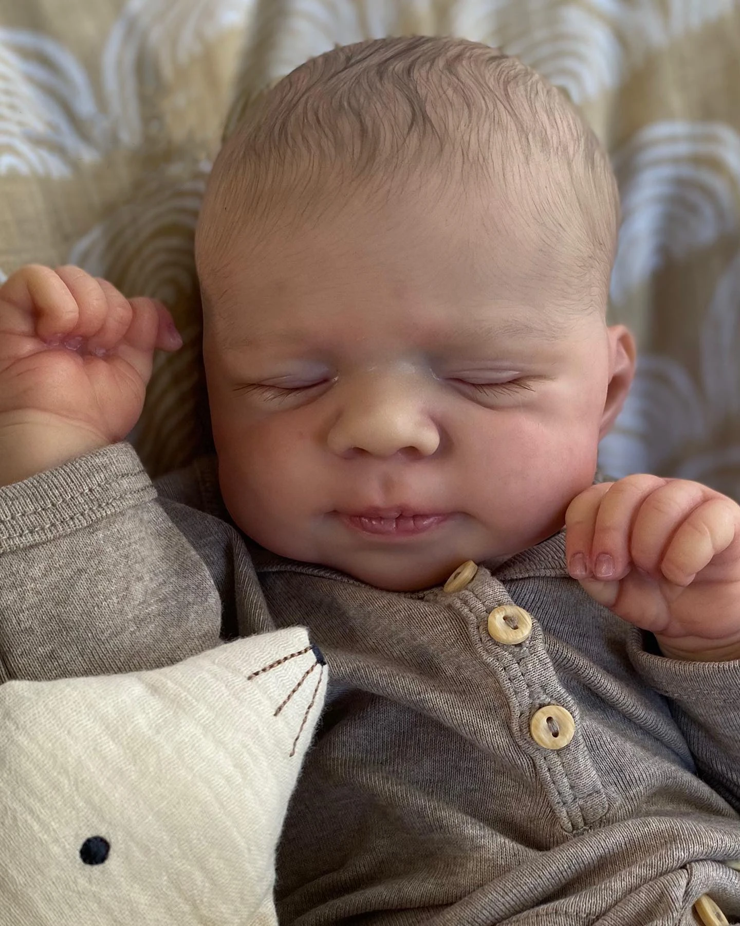 NPK 19inch Newborn Full Body Baby Reborn Doll Pascale Realistic 3D Skin Multi-Layer Painted Visible Veins Soft Touch Collectible