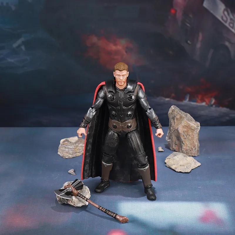 ZD Toys Hammer Super Hero Action Figure 7in 18cm Articulated Joint Model Kids Birthday Gift Desktop Ornament