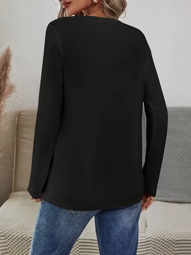 Aesthetic Kawaii Cat Paw Print 100% Cotton Long Sleeve T-Shirt Funny Cat Graphic Casual O-Neck Women'S Top Tee for Fall Winter