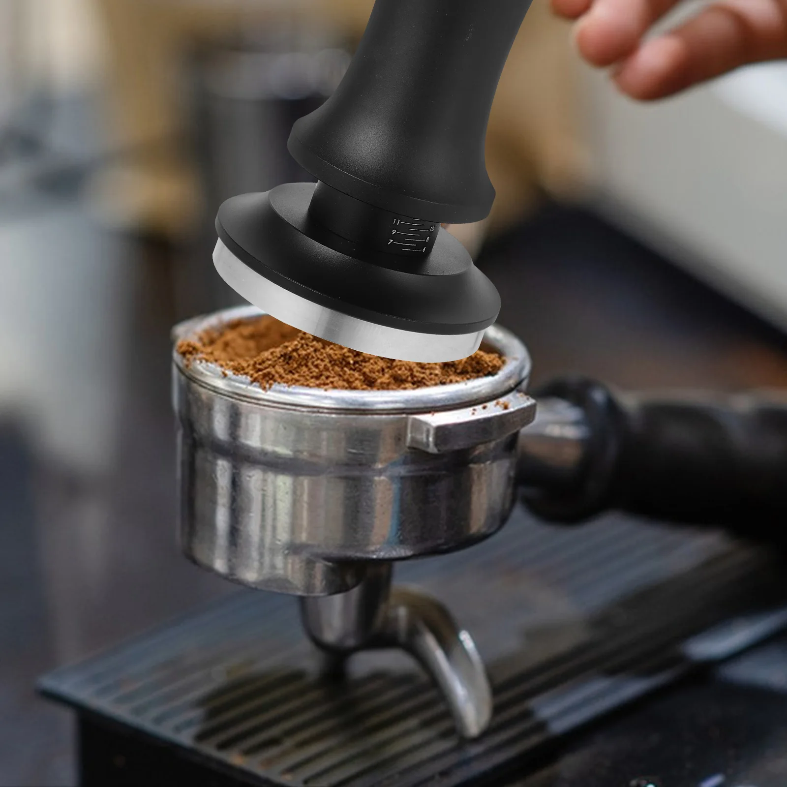 

Coffee Tamper Espresso Pressing Tool Stainless Steel Flat Base Ergonomic Handle 51Mm Coffee Espresso Press Tool