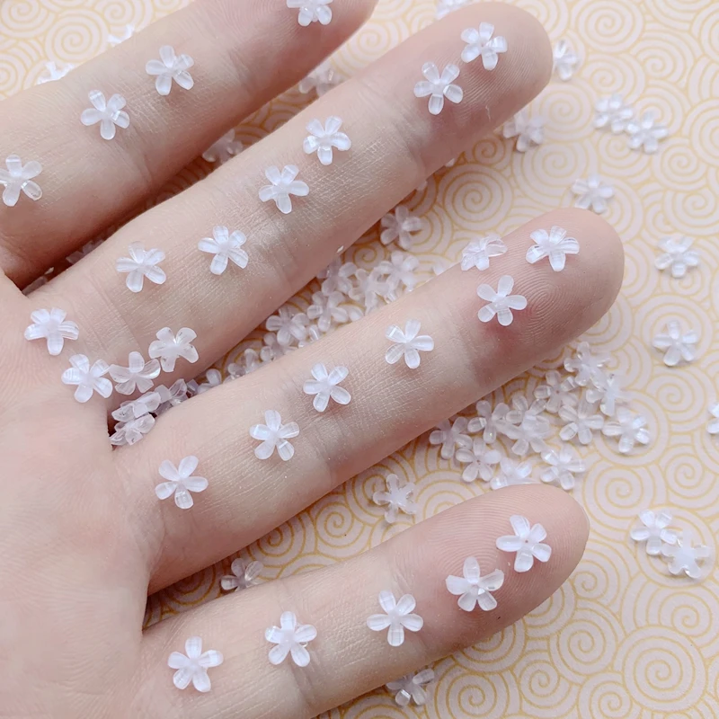 6mm White crystal flowered rhinestone nail art decorations wedding decoration rhinestone applique DIY jewelry making accessories