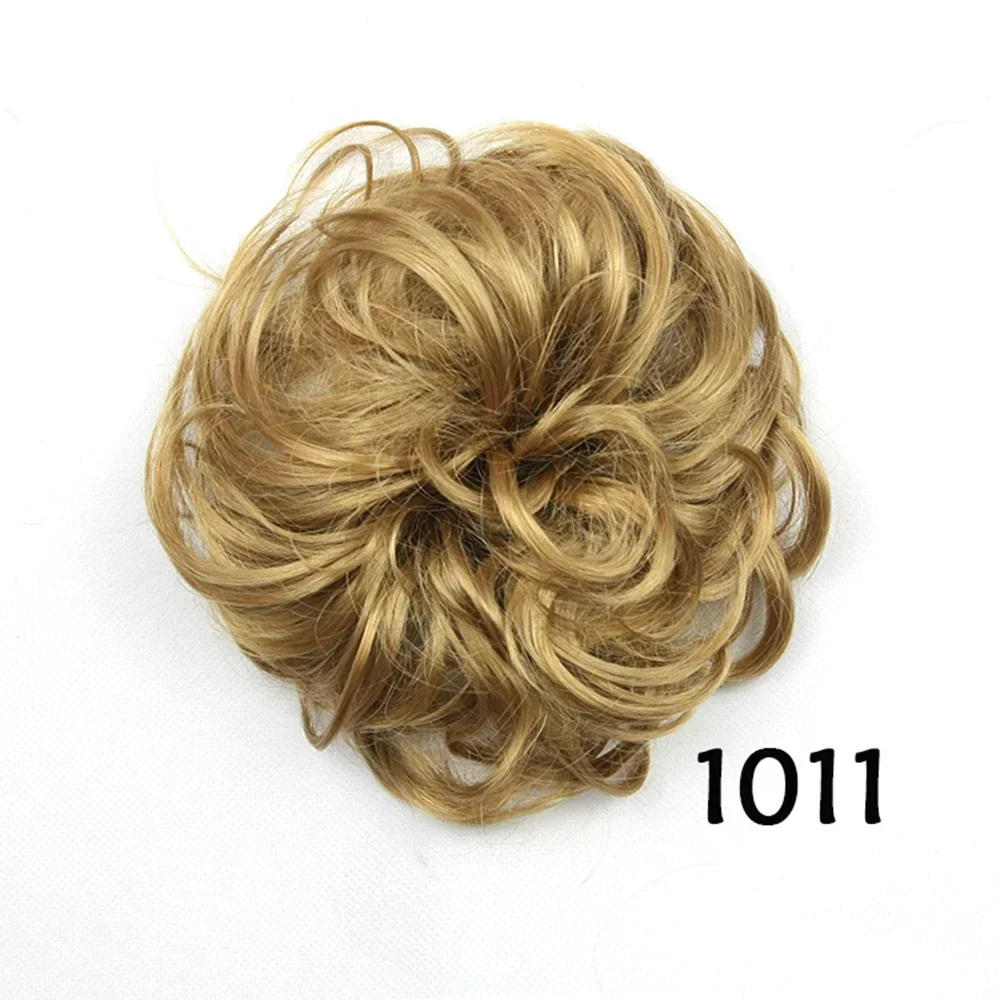 2PCS Synthetic Hair Headband Hair Bun Chignon High Temperature Fiber Hair Donut Roller Hairband Scrunchies Headwear