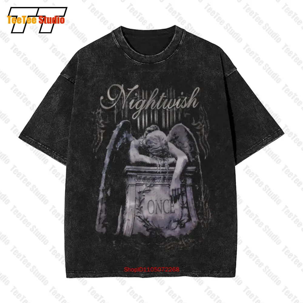 Camiseta vintage de grandes dimensões Nightwish Once Symphonic Metal Band T66B