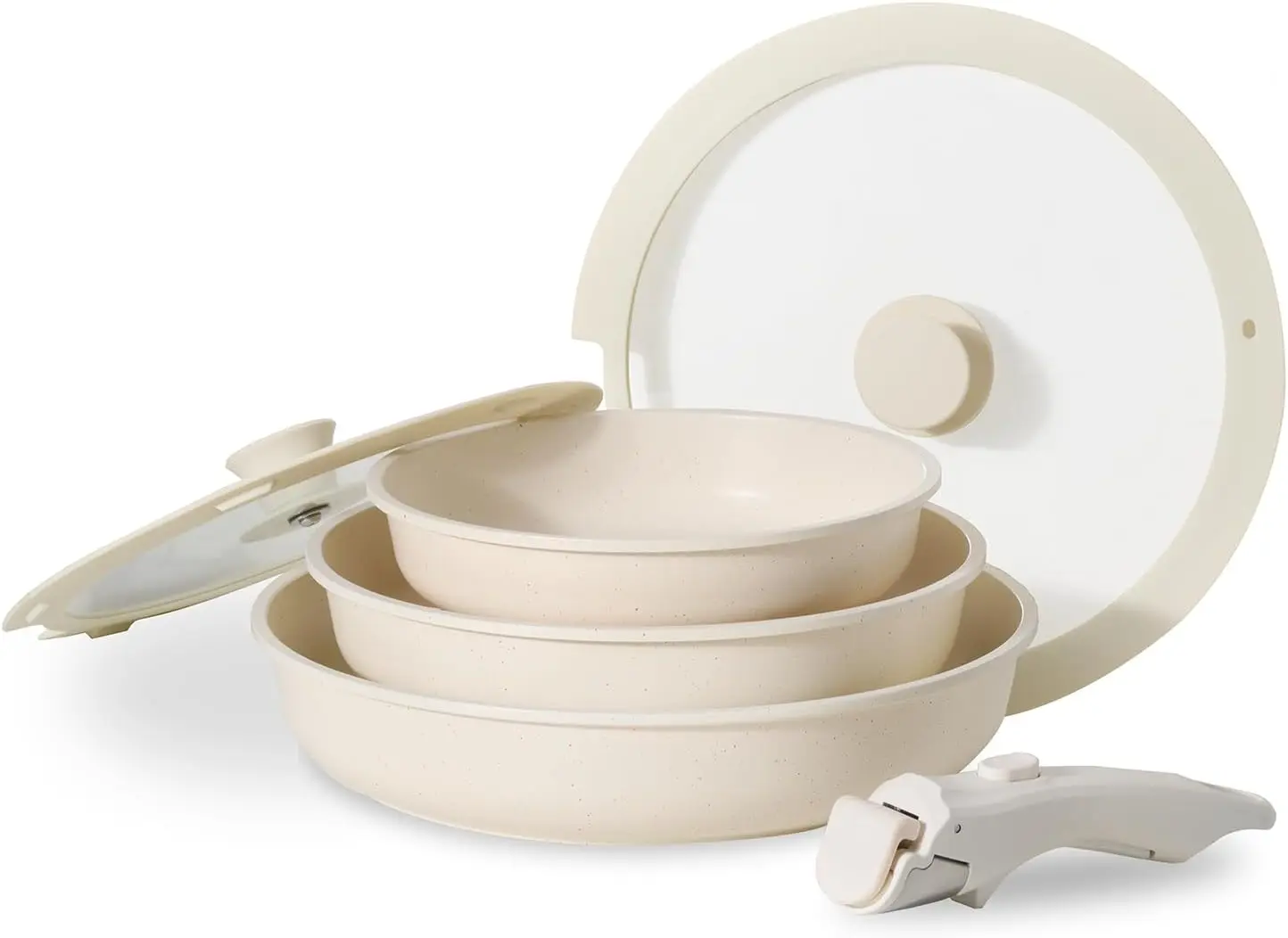 

Nonstick Frying Pan Set, Non Stick Frying Pans with lid and Detachable Handle, Frying Pan Set with Removable Handle-8 In