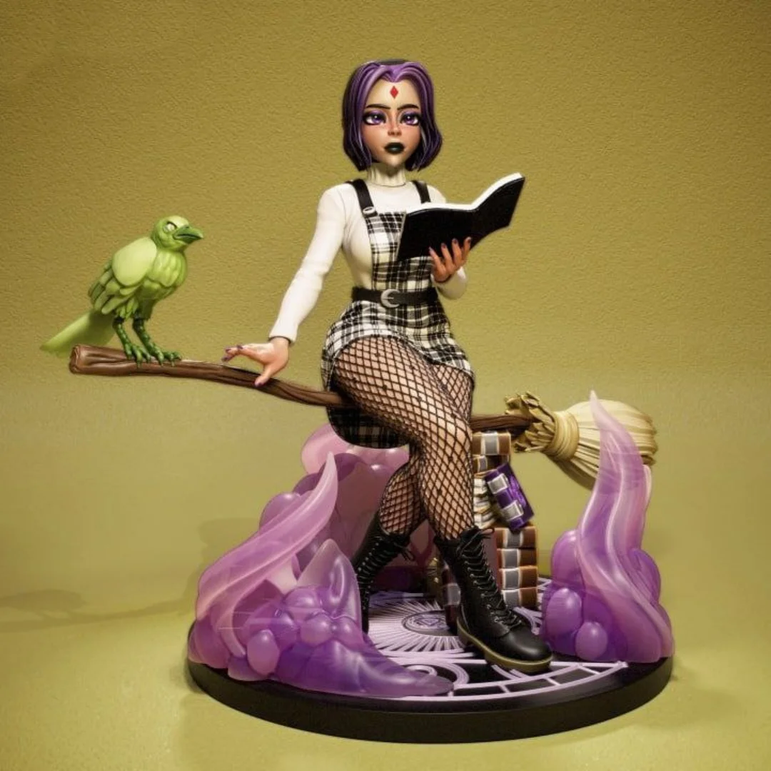 

1/24 Scale Resin Figure Assemble Model Kit Little witch reading a book Nsfw two version Unassembled and Unpainted 3D printing