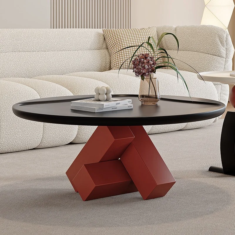 Italian minimalist coffee table and side table set round multi-functional creative designer living room home