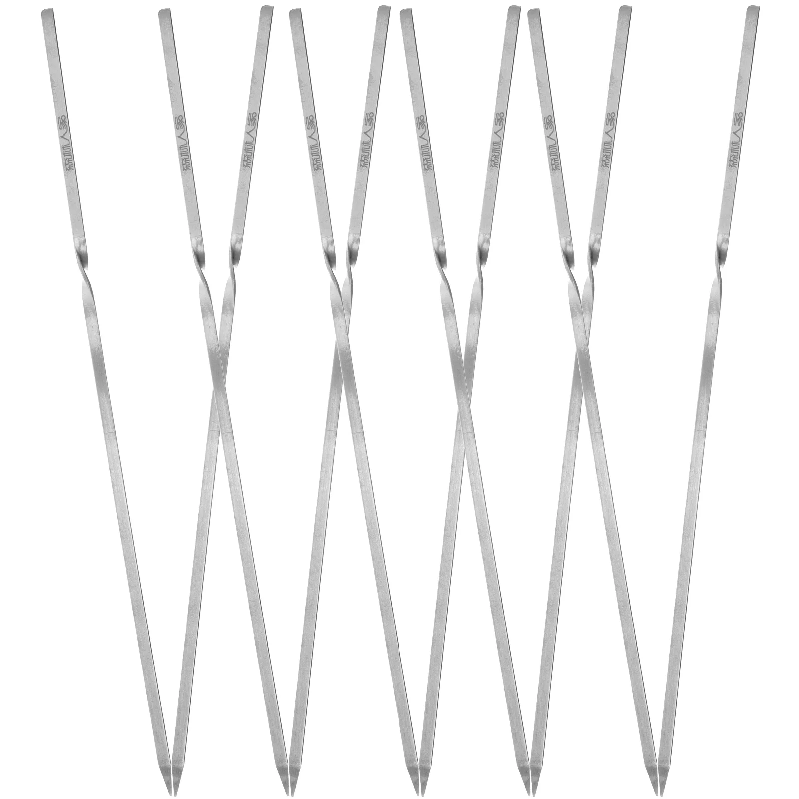 

10pcs BBQ Needle Set Stainless Steel Skewers for Grilling Marshmallow Kabob Outdoor Vertical Kebabs Stick Bbq Sticks