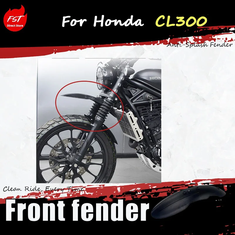 

For the H-o-n-d-a CL300, specialized accessories for installing a high-position off-road mud guard and front mud and sand shield