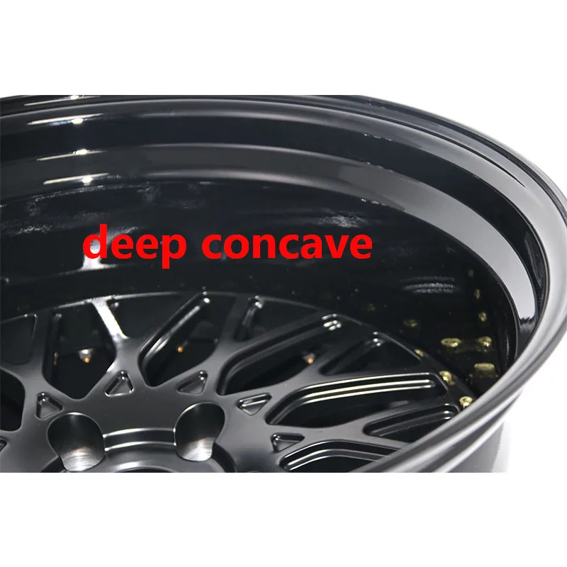 Custom high quality black concave 2 piece forged wheels 20 inch deep dish wheels car rims