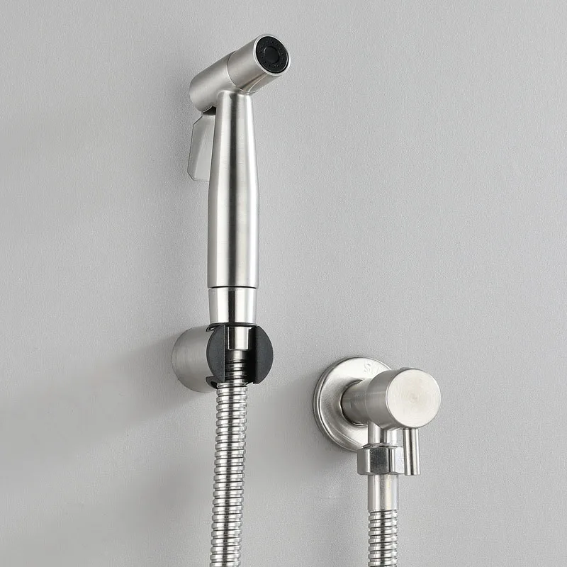 

Hand Sprayer Shower Head Self Cleaning Set Stainless Steel Hand Bidet Faucet Handheld Bidet Sprayer Set for Toilet Bathroom