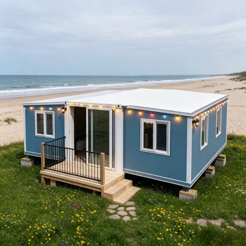 Pre-Made Luxury 40ft Steel Prefab House Expandable Extendable Cabin Fold Out Container Custom Living Prefab 20/30/40ft Home